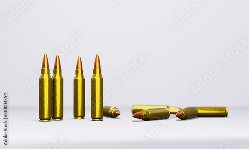 Εκτύπωση καμβά close up of rifle bullets