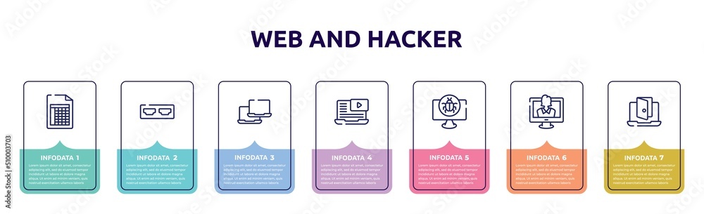 web and hacker concept infographic design template. included ...