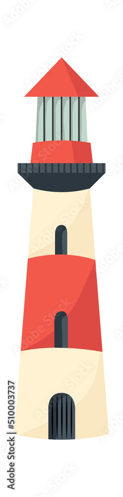 Lighthouse Sea Nautical Element. Vector illustration Lighthouse Sea Nautical Element. Vector illustration