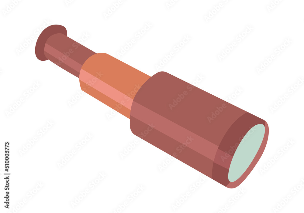 Spyglass nautical icon. Vector illustration Spyglass nautical icon. Vector illustration