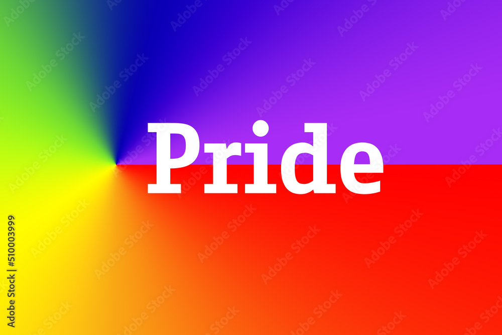 Happy Pride Month. Abstract Pride background in grid. White lettering, text, graphic , illustration.