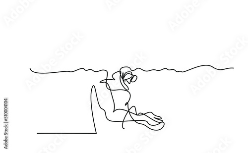 an adventurer young male exploring underwater with equipment summer vacation concept activities