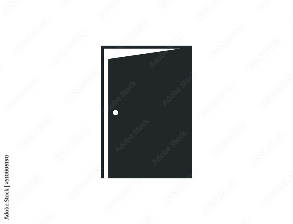 Door Icon in trendy flat style isolated on grey background. Door Icon in trendy flat style isolated on grey background.
