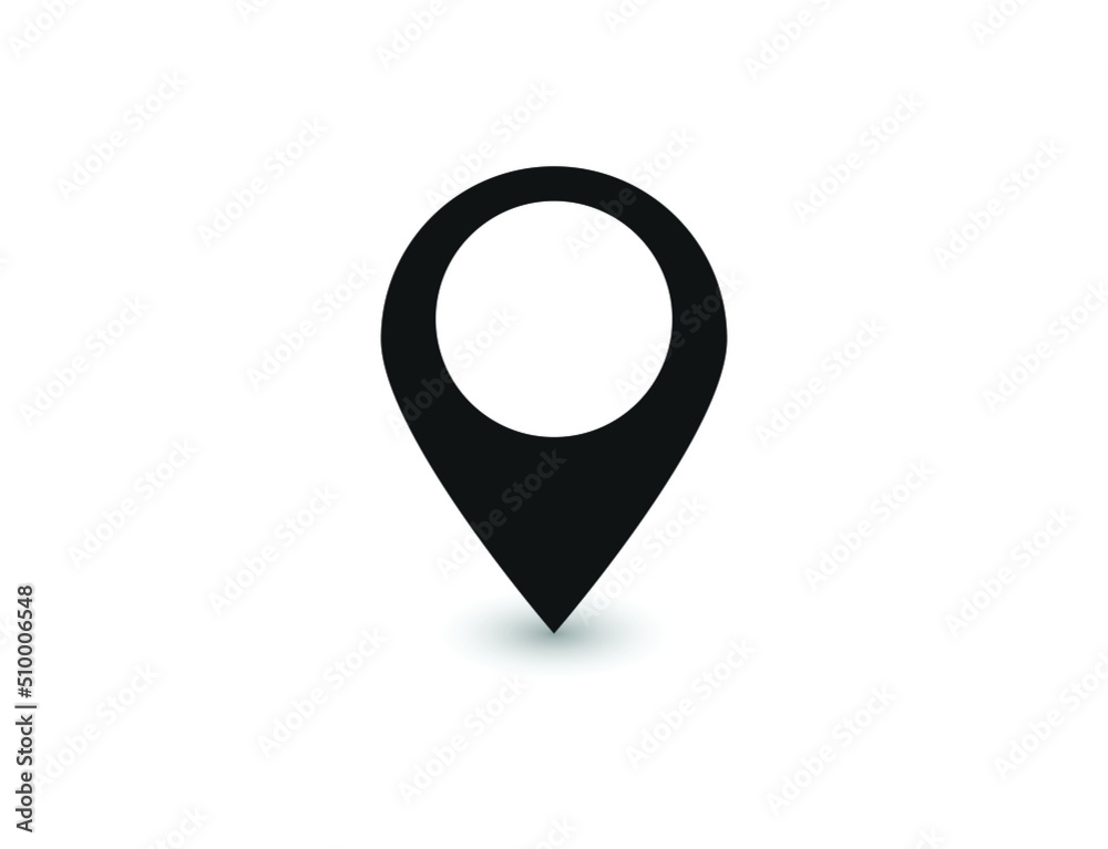 Location vector icon. Place symbol. GPS pictogram, flat vector sign isolated on white background. Location vector icon. Place symbol. GPS pictogram, flat vector sign isolated on white background.