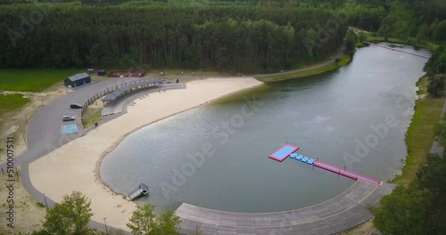 The Andrzejówka reservoir near Chmielnik. Sunny day photo