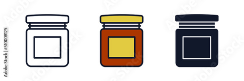 jam jar icon symbol template for graphic and web design collection logo vector illustration