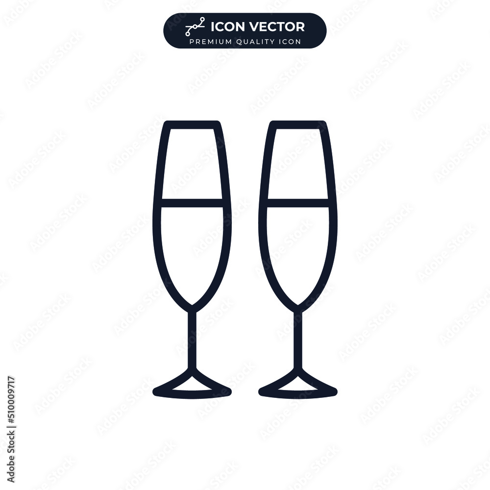 champagne glass icon symbol template for graphic and web design collection logo vector illustration champagne glass icon symbol template for graphic and web design collection logo vector illustration