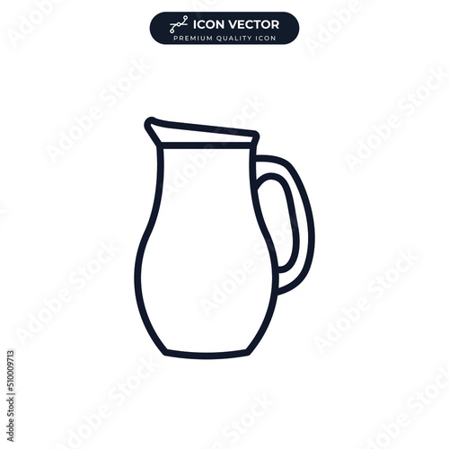 pitcher icon symbol template for graphic and web design collection logo vector illustration