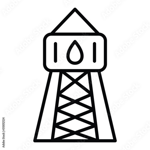 Water Tower Icon Style
