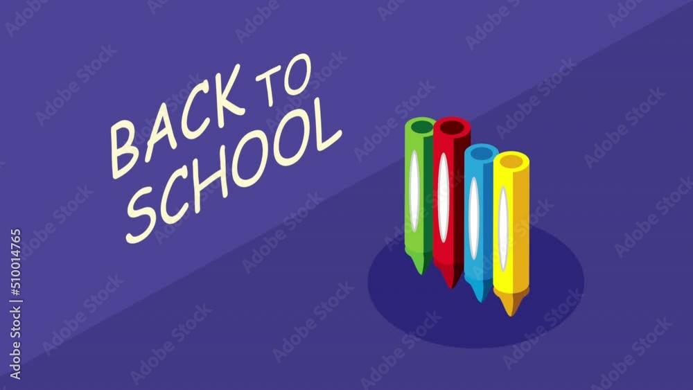 back to school lettering animation