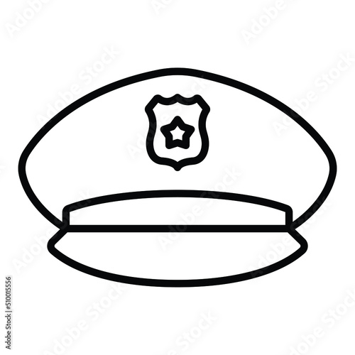Police Hat Icon Style