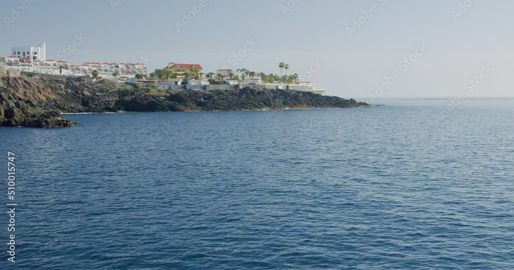 Amazing view of rocky coastline in the small fishing village of Alcala. Tenerife. Canary Islands. Spain. Amazing view of rocky coastline in the small fishing village of Alcala. Tenerife. Canary Islands. Spain.