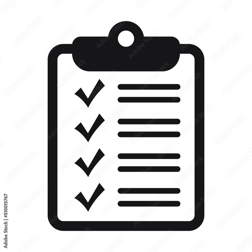 Clipboard icon. Checklist icon of an approved document. Project completed. Tasks vector icon. Task completed. Clipboard icon. Checklist icon of an approved document. Project completed. Tasks vector icon. Task completed.