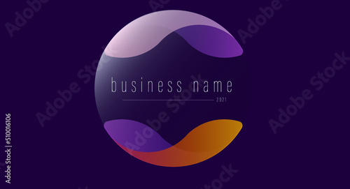 Abstract 3D globe logo icon, vector illustration, different colors.