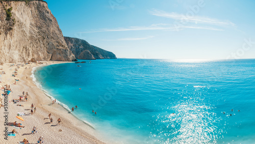 Most beautiful beaches of Greece series - Porto Katsiki in Lefkada. Ionian islands