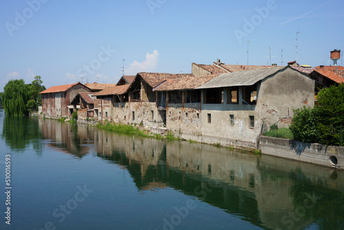 Old buildings along the Naviglio Grande at Bernate