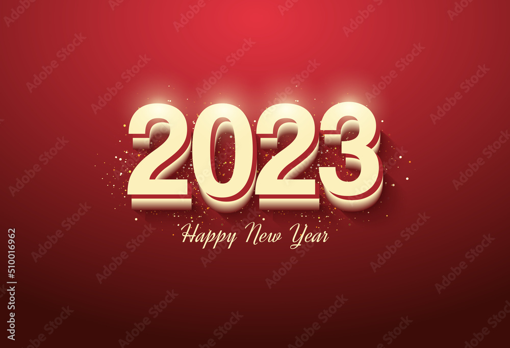 2023, happy new year background illustration