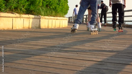Wallpaper Mural child playing pulley on boardwalk Torontodigital.ca