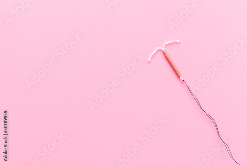 Intrauterine contraceptive device closeup. Birth control contraception concept photo