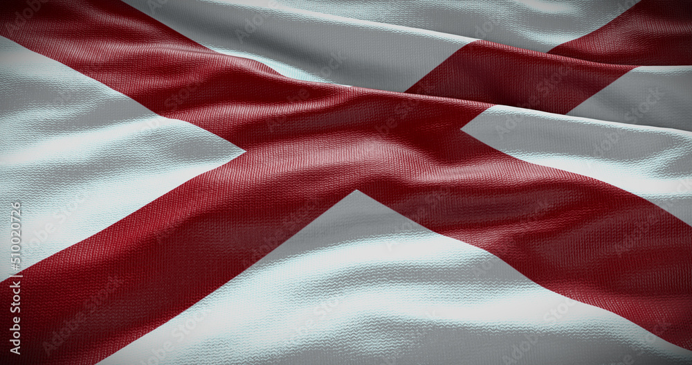 Alabama state flag background illustration, USA symbol backdrop