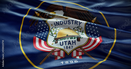 Utah state flag background illustration, USA symbol backdrop photo