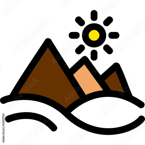 Pyramid Landscape Icon