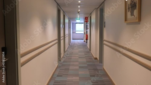 an empty hotel corridor stock video