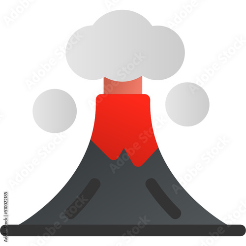 Volcano Landscape Icon