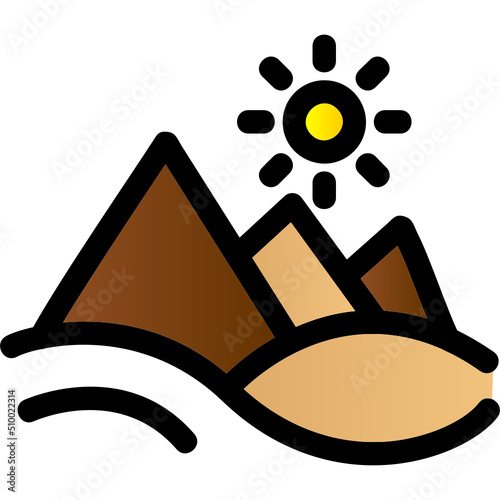 Pyramid Landscape Icon