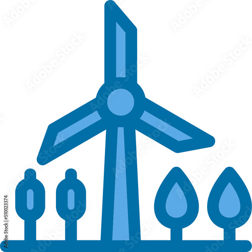 Windmill Landscape Icon