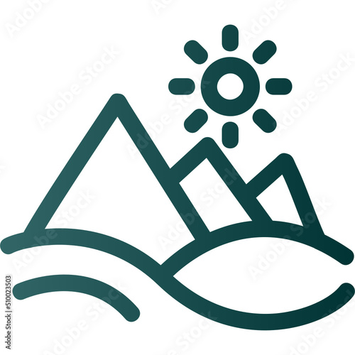Pyramid Landscape Icon