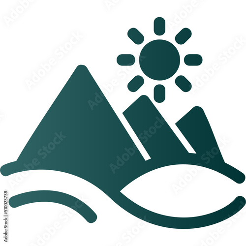Pyramid Landscape Icon