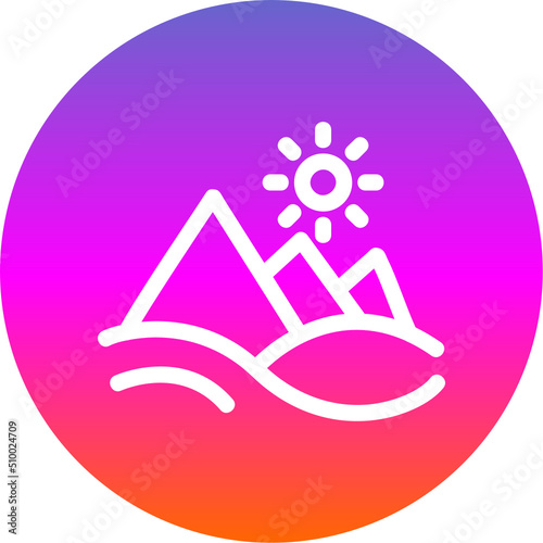 Pyramid Landscape Icon