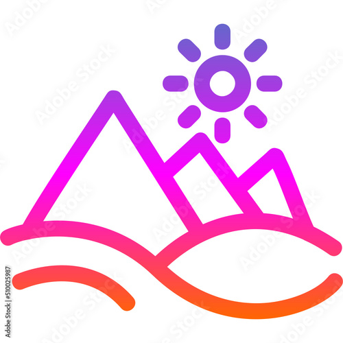 Pyramid Landscape Icon