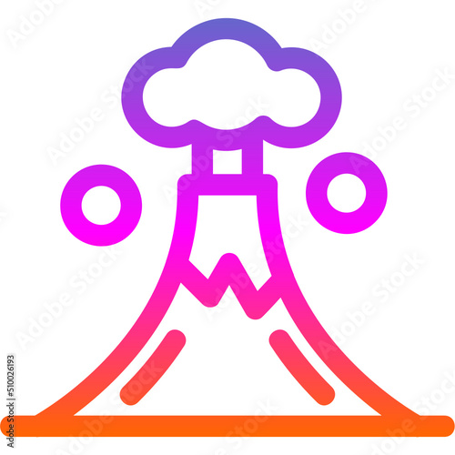 Volcano Landscape Icon
