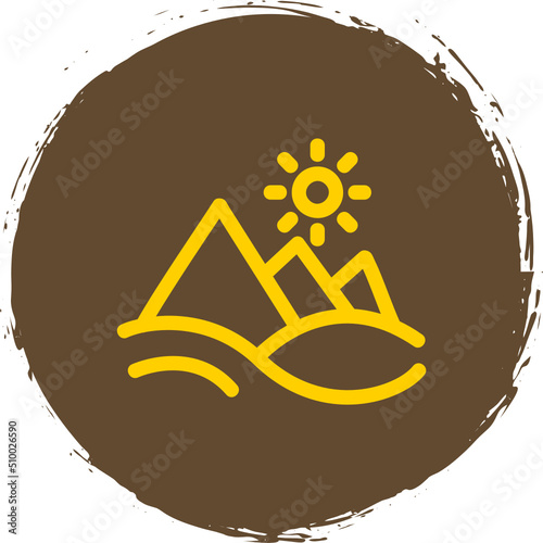 Pyramid Landscape Icon