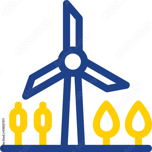 Windmill Landscape Icon