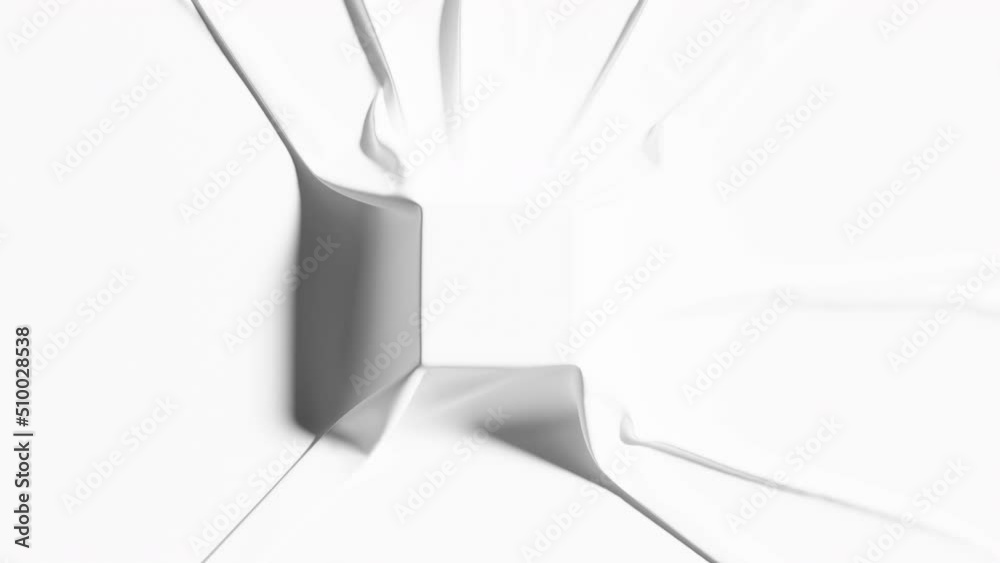 The Great Transition from white background to the area for a logo with fade dissolve to black and green for keying. Footage in 4K with White Cloth and copy space for your logotype or text.