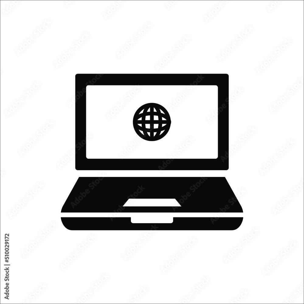 Laptop Icon illustration on white Background Laptop Icon illustration on white Background
