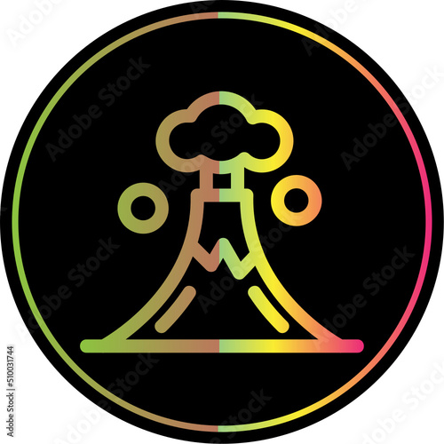 Volcano Landscape Icon
