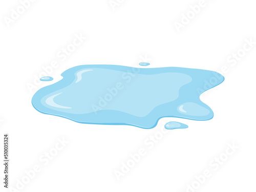 Water spill. Blue water drop and water spill. 
