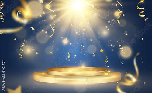 Vector illustration for award winners. Pedestal or platform for honoring prize winners.	
