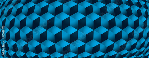 CUBE VOLUME 3D BLEU