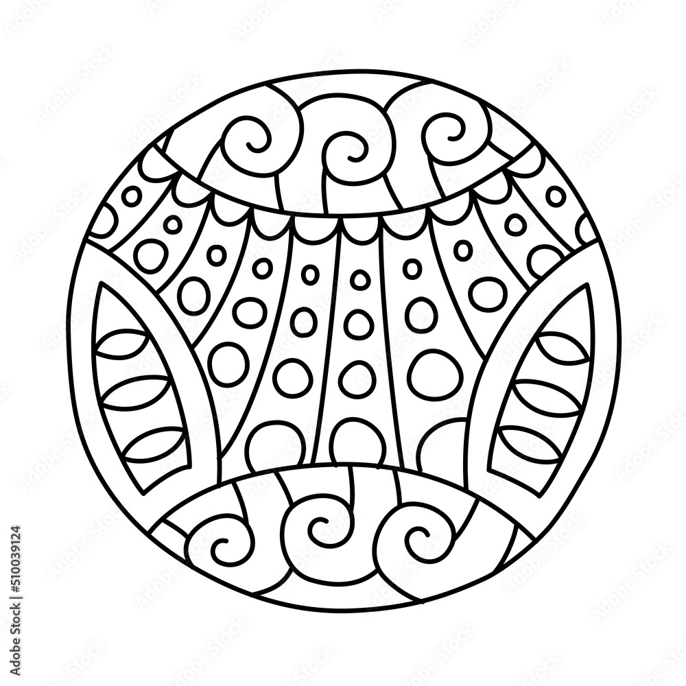 Fototapeta premium Doodles filled circle