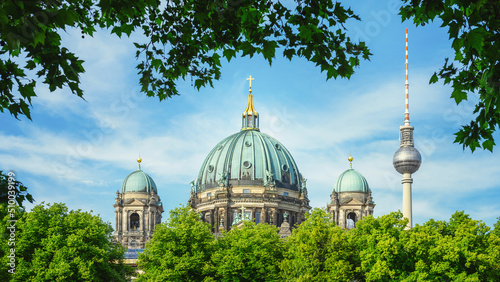 Canvas Print picture postcard from berlin, germany