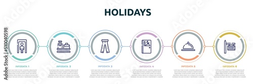 Obraz na płótnie holidays concept infographic design template