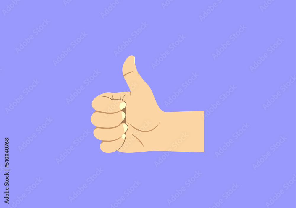Vector thumbs up icon. Flat thumbs up icon. Flat design vector illustration for web banner Vector thumbs up icon. Flat thumbs up icon. Flat design vector illustration for web banner