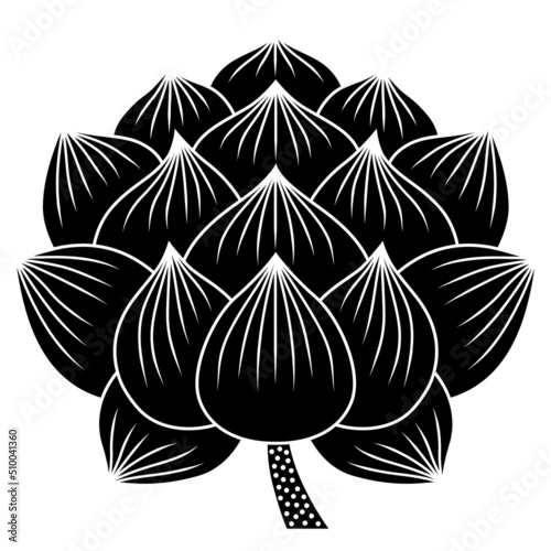 家紋です。蓮の花といいます。