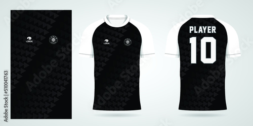 Fototapeta Naklejka Na Ścianę i Meble -  black football jersey sport design template