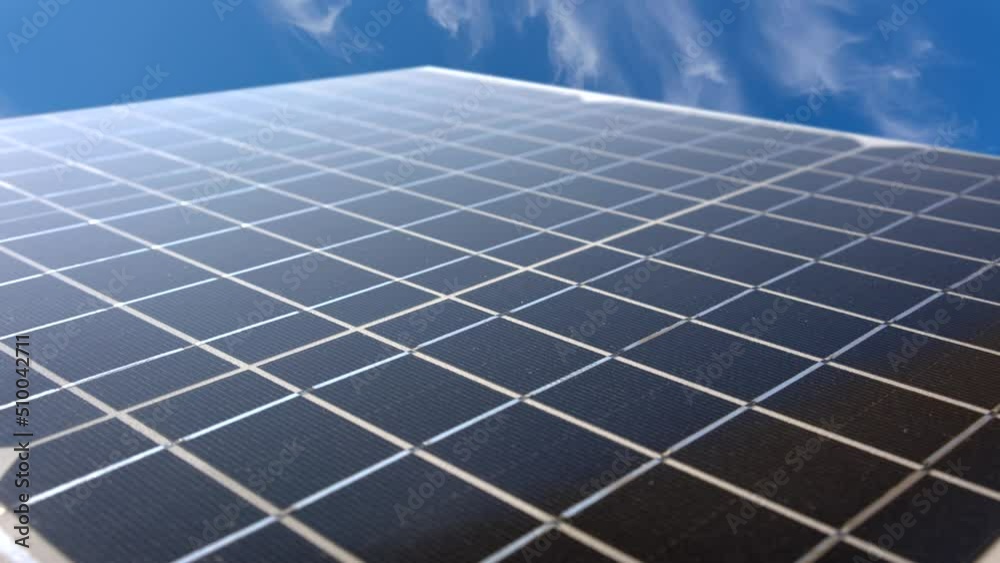 solar panel on the background of the sky with clouds timelapse solar panel on the background of the sky with clouds timelapse